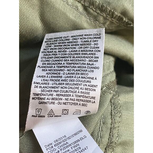 Jessica Simpson Finn Embroidered Draped Trench Jacket in Olive Green Size 1X - Picture 13 of 15